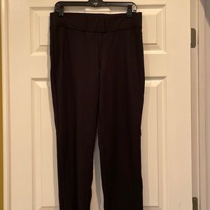 Elastic waist black pants